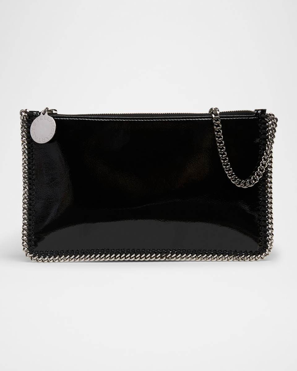 Falabella Crinkled Patent Pochette Shoulder Bag